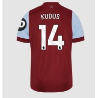Camisa de Futebol West Ham United Mohammed Kudus #14 Equipamento Principal 2023-24 Manga Curta
